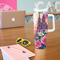 Our Lady of Guadalupe Tumbler With Handle Virgin Mary of Mexico - Wonder Print Shop