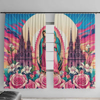 Our Lady of Guadalupe Window Curtain Virgin Mary of Mexico - Wonder Print Shop