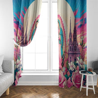 Our Lady of Guadalupe Window Curtain Virgin Mary of Mexico - Wonder Print Shop