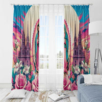 Our Lady of Guadalupe Window Curtain Virgin Mary of Mexico - Wonder Print Shop
