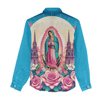 Our Lady of Guadalupe Women Casual Shirt Virgin Mary of Mexico - Wonder Print Shop