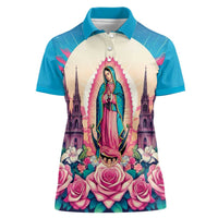 Our Lady of Guadalupe Women Polo Shirt Virgin Mary of Mexico - Wonder Print Shop