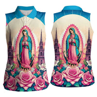 Our Lady of Guadalupe Women Sleeveless Polo Shirt Virgin Mary of Mexico - Wonder Print Shop
