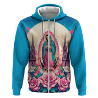 Our Lady of Guadalupe Zip Hoodie Virgin Mary of Mexico - Wonder Print Shop
