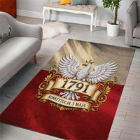Poland Constitution Day 1791 Area Rug Polska Konstytucja 3 Maja Pride White Eagle