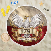 Poland Constitution Day 1791 Beach Blanket Polska Konstytucja 3 Maja Pride White Eagle