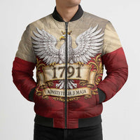 Poland Constitution Day 1791 Bomber Puffer Jacket Polska Konstytucja 3 Maja Pride White Eagle