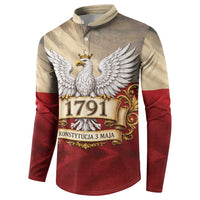 Poland Constitution Day 1791 Button Sweatshirt Polska Konstytucja 3 Maja Pride White Eagle
