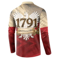 Poland Constitution Day 1791 Button Sweatshirt Polska Konstytucja 3 Maja Pride White Eagle