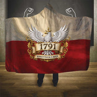 Poland Constitution Day 1791 Hooded Blanket Polska Konstytucja 3 Maja Pride White Eagle
