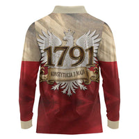 Poland Constitution Day 1791 Long Sleeve Polo Shirt Polska Konstytucja 3 Maja Pride White Eagle