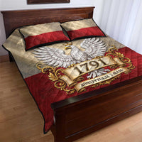 Poland Constitution Day 1791 Quilt Bed Set Polska Konstytucja 3 Maja Pride White Eagle
