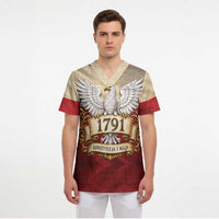 Poland Constitution Day 1791 Scrub Top Polska Konstytucja 3 Maja Pride White Eagle