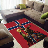World Football 2026 Norway Area Rug Viking Moose Trophy Champion