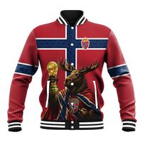 Custom World Football 2026 Norway Baseball Jacket Viking Moose Trophy Champion