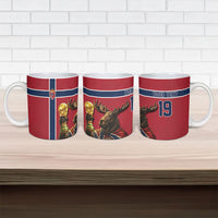 Custom World Football 2026 Norway Ceramic Mug Viking Moose Trophy Champion