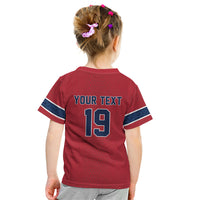 Custom World Football 2026 Norway Kid T Shirt Viking Moose Trophy Champion