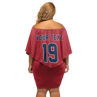 Custom World Football 2026 Norway Off Shoulder Short Dress Viking Moose Trophy Champion