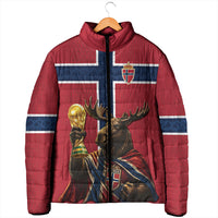 Custom World Football 2026 Norway Padded Jacket Viking Moose Trophy Champion