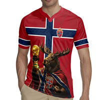 Custom World Football 2026 Norway Rugby Jersey Viking Moose Trophy Champion