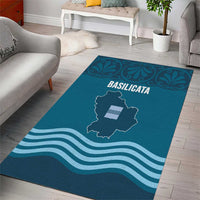 Italy Basilicata Area Rug Map With Flag Style - Wonder Print Shop