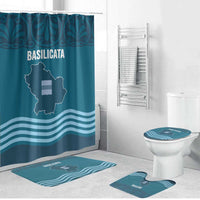 Italy Basilicata Bathroom Set Map With Flag Style - Wonder Print Shop
