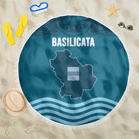 Italy Basilicata Beach Blanket Map With Flag Style - Wonder Print Shop