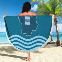 Italy Basilicata Beach Blanket Map With Flag Style - Wonder Print Shop