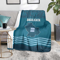 Italy Basilicata Blanket Map With Flag Style - Wonder Print Shop