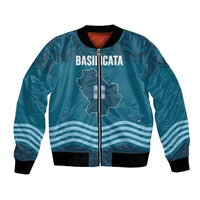 Italy Basilicata Bomber Jacket Map With Flag Style - Wonder Print Shop