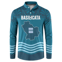 Italy Basilicata Button Sweatshirt Map With Flag Style - Wonder Print Shop