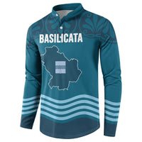 Italy Basilicata Button Sweatshirt Map With Flag Style - Wonder Print Shop