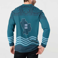 Italy Basilicata Button Sweatshirt Map With Flag Style - Wonder Print Shop