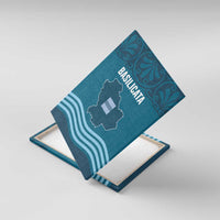 Italy Basilicata Canvas Wall Art Map With Flag Style - Wonder Print Shop