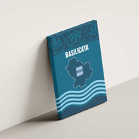 Italy Basilicata Canvas Wall Art Map With Flag Style - Wonder Print Shop