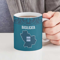 Italy Basilicata Ceramic Mug Map With Flag Style - Wonder Print Shop
