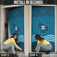 Italy Basilicata Door Cover Map With Flag Style - Wonder Print Shop