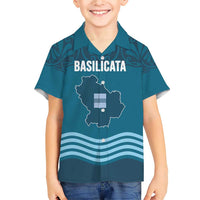 Italy Basilicata Family Matching Short Sleeve Bodycon Dress and Hawaiian Shirt Map With Flag Style - Wonder Print Shop