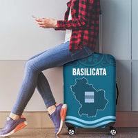 Italy Basilicata Luggage Cover Map With Flag Style - Wonder Print Shop