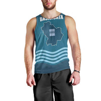 Italy Basilicata Men Tank Top Map With Flag Style - Wonder Print Shop