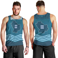 Italy Basilicata Men Tank Top Map With Flag Style - Wonder Print Shop