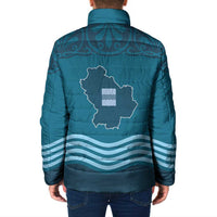 Italy Basilicata Padded Jacket Map With Flag Style - Wonder Print Shop