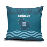 Italy Basilicata Pillow Cover Map With Flag Style - Wonder Print Shop