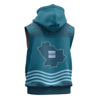 Italy Basilicata Sleeveless Hoodie Map With Flag Style - Wonder Print Shop