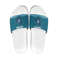 Italy Basilicata Slide Sandals Map With Flag Style - Wonder Print Shop