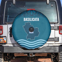 Italy Basilicata Spare Tire Cover Map With Flag Style - Wonder Print Shop