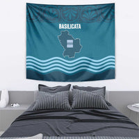 Italy Basilicata Tapestry Map With Flag Style - Wonder Print Shop