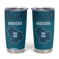 Italy Basilicata Tumbler Cup Map With Flag Style - Wonder Print Shop