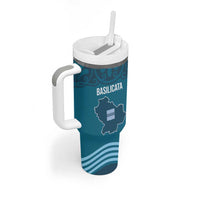 Italy Basilicata Tumbler With Handle Map With Flag Style - Wonder Print Shop