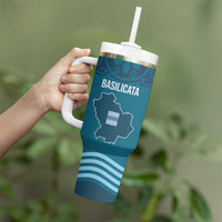 Italy Basilicata Tumbler With Handle Map With Flag Style - Wonder Print Shop